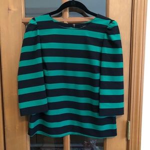 Zara 3/4 Sleeve Striped Top (size S)